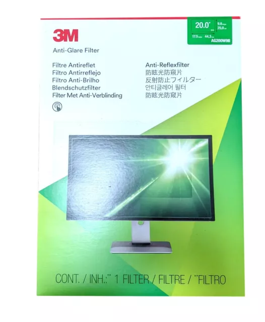 3M Anti-Glare Non-Reflective Filter for 20" Widescreen Monitor Computer Display