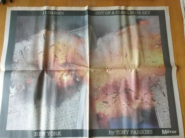 The Mirror Newspaper, 20th September 2001 - Coverage Of 9/11 Terrorist Attacks