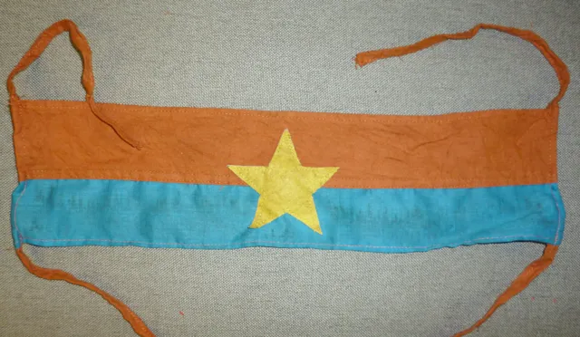 Rare - VC FLAG ARMBAND - Viet Cong - VIETNAM WAR - SOUTH LIBERATION FRONT - XXX 3