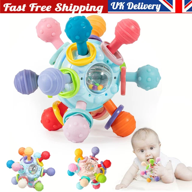 Baby Teething Toys for Babies 3-6-12 Months Sensory Rattle Chew Grasping Toys