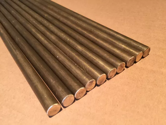 Brass Round 7/16" Dia x 10" Long C36000 360 Rod Bar Metal 0.4375 — LOT OF 10 PCS