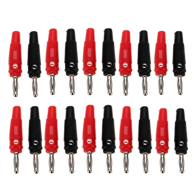10 pairs 4mm Banana Plug Connector Adapter for Speaker Audio K
