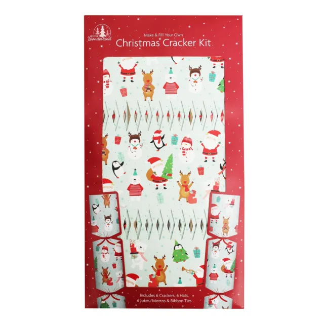6 Paquet Faites Votre Propre Noël Cracker Kit - Santa et Amis