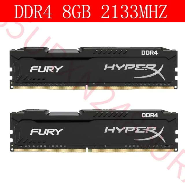 16GB 2x 8GB 2213MHz DDR4 PC4-17000U 288Pin CL14 DIMM Memory SDRAM HyperX FURY BT