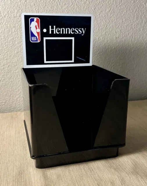 Hennessy Cognac NBA Black Acrylic Napkin Holder Bar Caddy *Brand New*