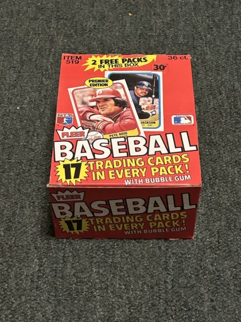 1981 Fleer Baseball Cards 38 Unopened Wax Packs 17 Cards Per Pack  Nm-Mt !!!