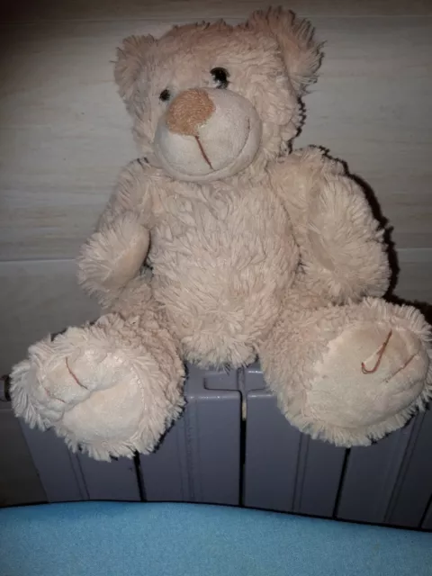 OA/🐻DOUDOU PELUCHE UNI-TOYS OURS BLANC ECRU 23 CM peluche ours Traditionnel