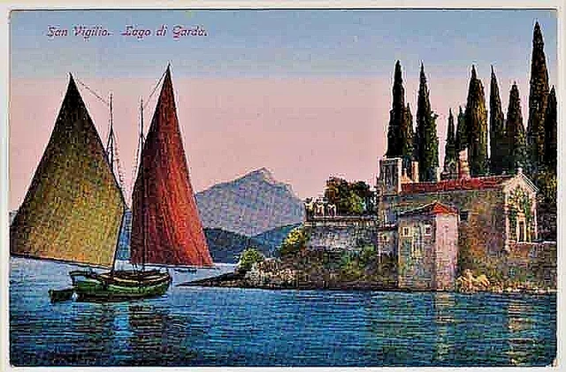 Cartolina - SAN VIGILIO - Lago di Garda (VERONA) Formato Piccolo - 1934