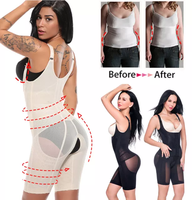 Women Fajas Colombianas Reductoras Post Surgery Full Body Shaper Bodysuit  Girdle