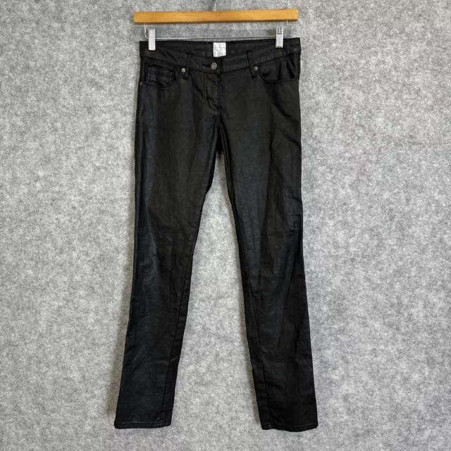 Sass & Bide Vintage Y2K black wet look hem accent denim Jeans W29/8-10/S (1758)