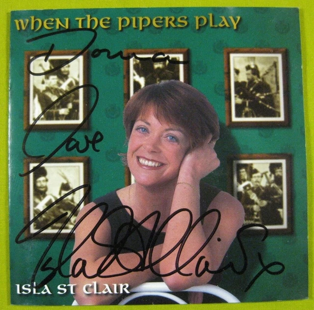 * Signed * - When The Pipers Play by Isla St Clair (CD, 1998, Highland Classics)