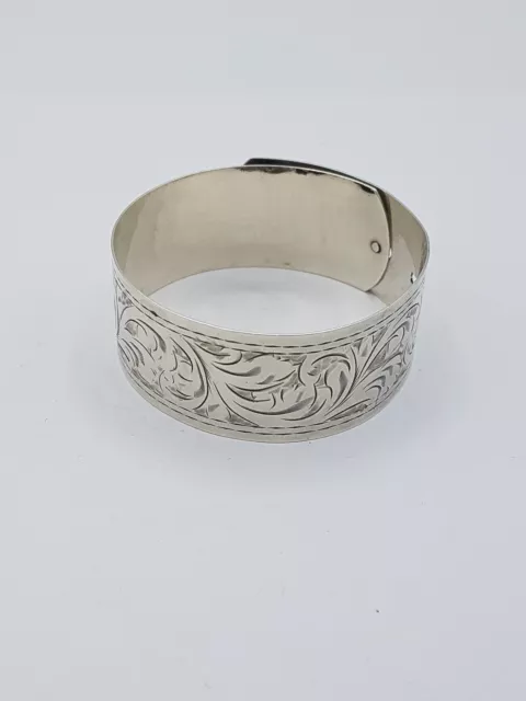 schönes breites Armband Chester England Sterling Silber 925 Biedermeier Dekor