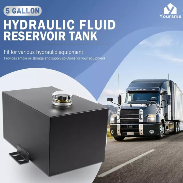 5 Gallon Hydraulic Fluid Reservoir Tank with Outlet 0.75" FNP & Inlet 1.5" FNPT