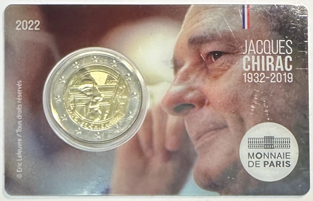 Pièce 2 Euro Jacques Chirac 2022 picclick.fr