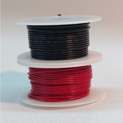 22 AWG UL1007 UL1569 Hook-up Wire BLACK and RED one 50 foot spool of each NEW!