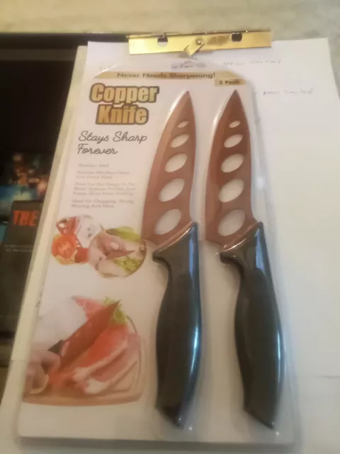 2 Pack Copper Kitchen Knife Never Needs Sharpening