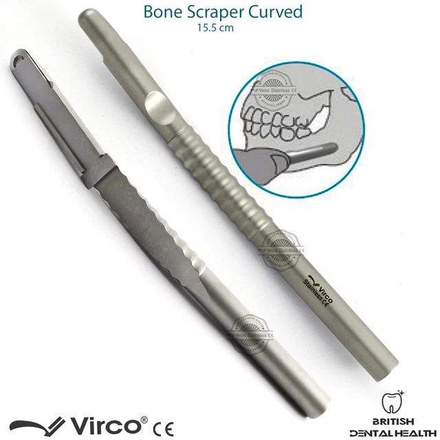 DENTAL IMPLANTS BONE Scraper Harvester Dental Implant Curved Bone