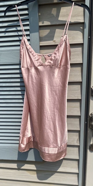 Victoria's Secret Women's Nightgown Satin Spaghetti Straps Peach XS