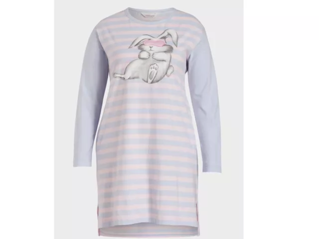 Peter Alexander Plus Women’s Stripe Bunny Nightie - Sizes 1+, 2+ & 3+ - BNWT