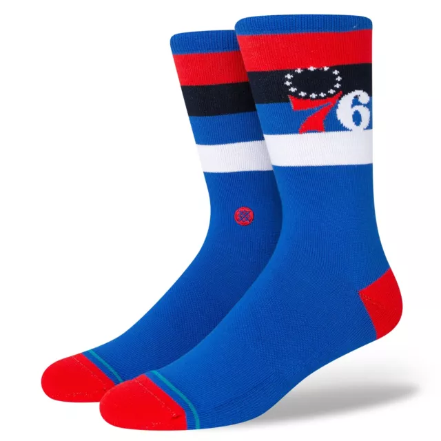 Stance Socks X Nba - Philadelphia 76'S Stripe Socks - Mens Size L (9-13) - Bnwt