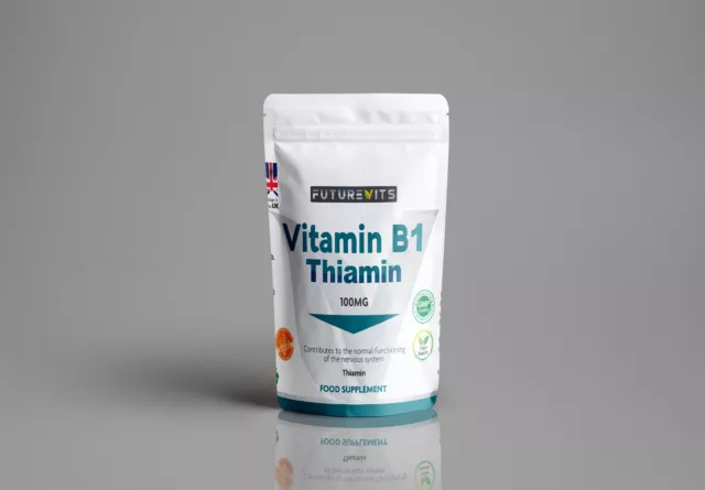 Vitamin B1 Thiamin 100mg Tablets Thiamine Energy Capsules Vegan Friendly Made UK