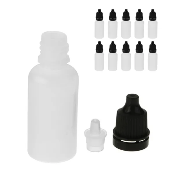 15ml Plastic Dropper Bottle Empty Squeezable Eye Liquid Drop Bottle 10/20/50Pcs