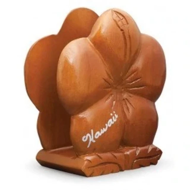 Hibiscus Wood Napkin Holder