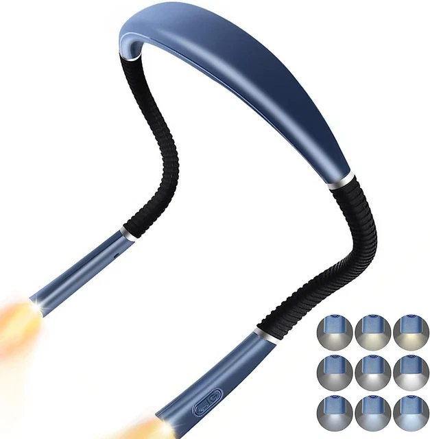 LED Neck Reading Light, Book Light for Reading in Bed, 3 Colors & 3 Brightness