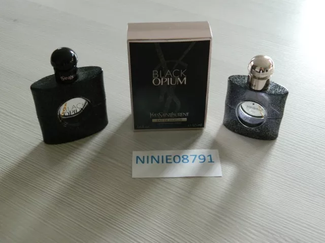 2 EMPTY BOTTLE PERFUME BLACK OPIUM Yves Saint Laurent empty perfume bottle