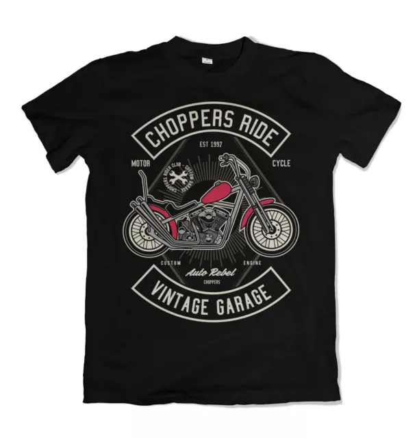 Chopper Ride mens t shirt garage mechanic motorcycle biker S-3XL
