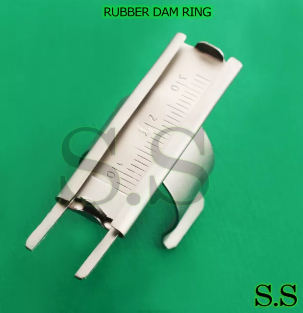 12 Pieces ENDODONTIC RUBBER DAM RING WITH SCALE DENTAL INSTRUMENTS