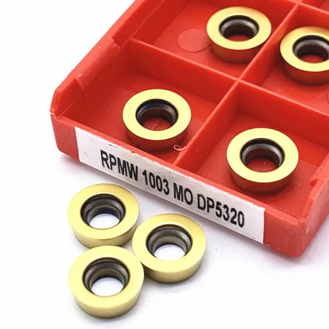 10Pcs RPMW1003MO DP5320 R5 CNC Carbide Round Milling Insert,For Steel SRDPN