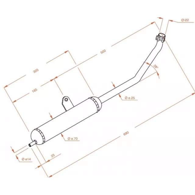 Auspuffanlage LeoVince Komplettanlage SITO PLUS, Stahl für Piaggio SI / KS / FL2 2