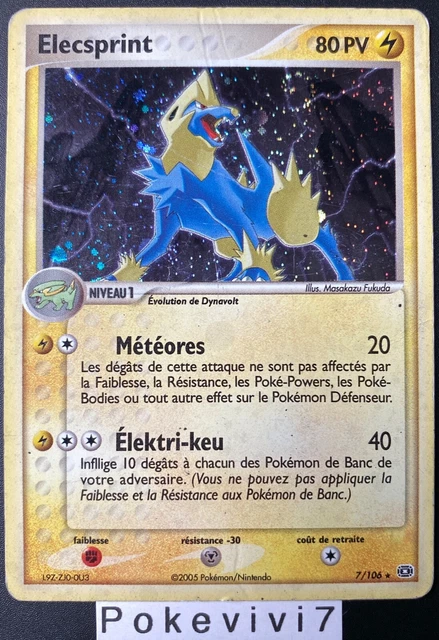 Carte Pokemon ELECSPRINT 7/106 Holo Bloc EX Emeraude FR
