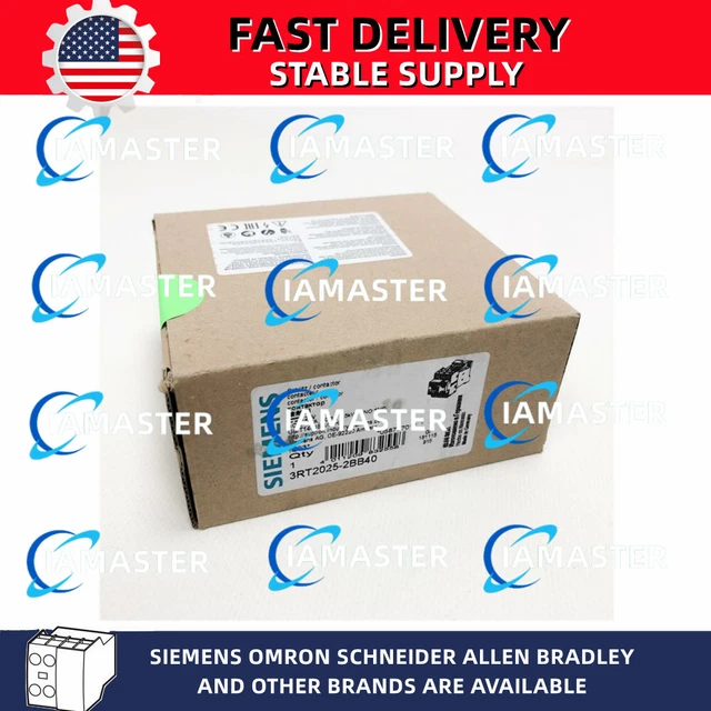 New Siemens 3RT2025-2BB40 power contactor AC-3 17 A, 7.5 kW 400 V 1 NO+1 NC 24