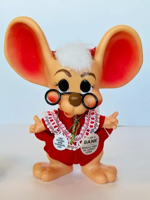 Roy Money Bank Royalty Mouse Mice Anthropomorphic 1970 vtg toy figure Miami FL 1 2