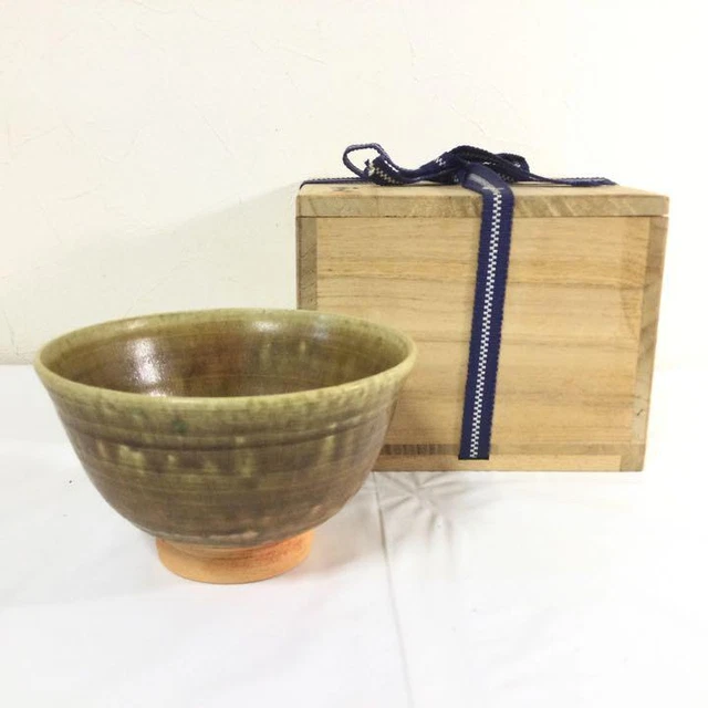 Iyo Tobe Warenbox Ame Glaze Matcha Schale Japanische Töpferei Ceremony Tee Asian