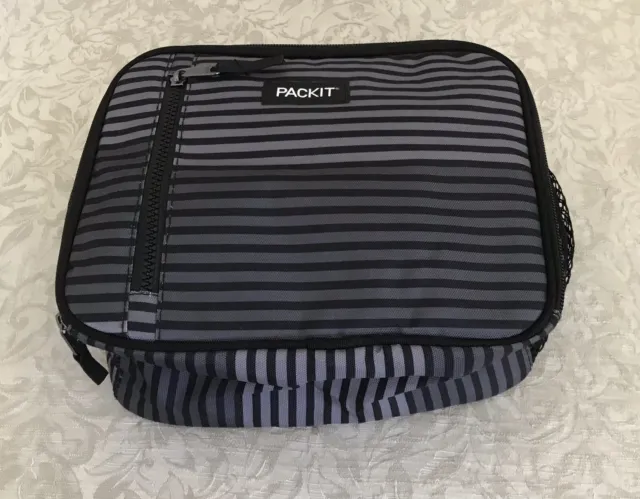 PACKIT Freezable Lunch Bag with Zipper and Side Storage