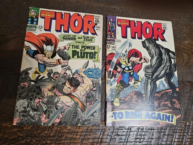 The Mighty Thor #128 & 151 Dedtroyer Hercules - 5.0 7.0 Lot Of 2 Marvel Comics