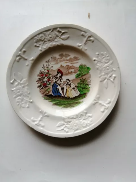 victorian decorative plate c1840 transfer