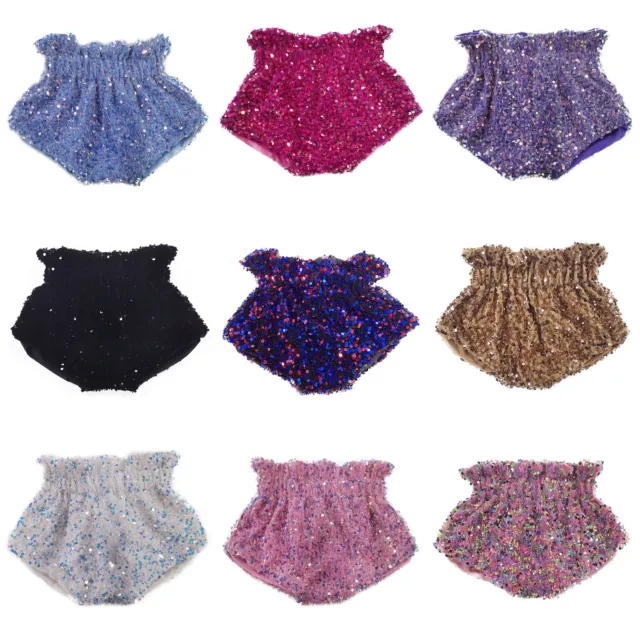 Baby Girls Shorts Bottoms Sparkling Sequins Decorated Casual Bloomers