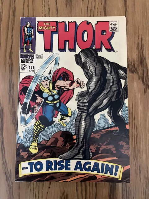 Mighty Thor #151 (Marvel 1968) Inhumane & Destroyer! Stan Lee & Jack Kirby FN/VF