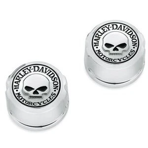 Black Billet Horn Cover Mounting Nut Kit For Harley – White Skull Finger H016