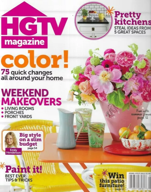 HGTV Magazine Color Weekend Makeovers Pretty Kitchens Best Paint Tricks 2012