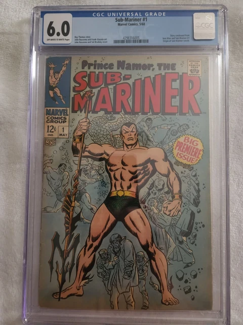 Sub-Mariner #1 - Marvel  1968 CGC 6.0 Continued from Iron Man and Sub-Mariner