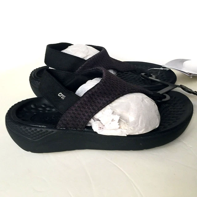 Infradito Crocs LiteRide Mesh Bambini Taglia W4 Imbottito Leggero Nero