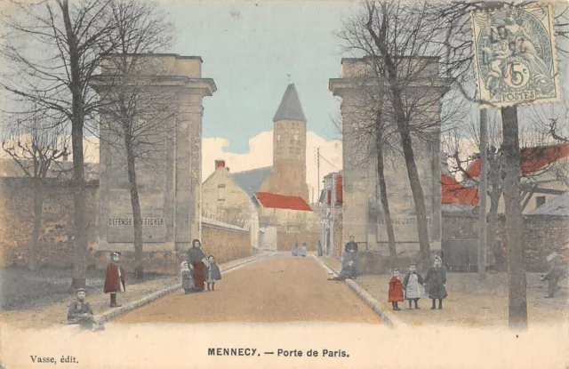 Cpa 91 Mennecy Porte De Paris