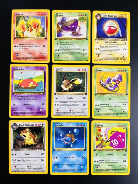 1st Edition Team Rocket Pokémon Cards Set Collection