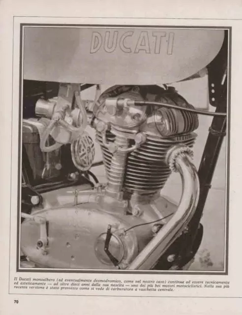 Pubblicita'  Advertising-Moto Ducati  Desmo  350 1971 -Motoitaliane Motosport Gp