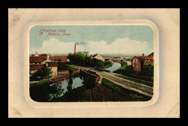 Dr Jim Stamps Us Postcard Greetings From Amana Iowa Aerial View
